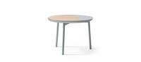Chord Side Table - Silver Metallic Gloss, Ash, Forbo