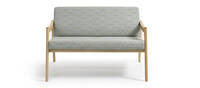 Prose Loveseat - Clear over Ash