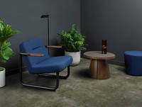 Chroma Lounge and Ottoman with Penna Small Round Table