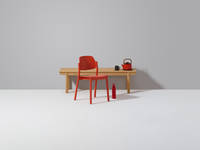 April - Red Chair with Maru