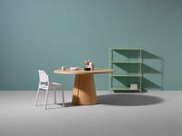 April - White Chair with Penna Table and Shelf